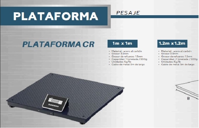 Plataforma de pesaje CR
